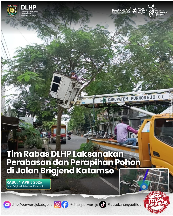 Perabasan Dan Perapihan Pohon Di Sepanjang Jalan Brigjend Katamso.