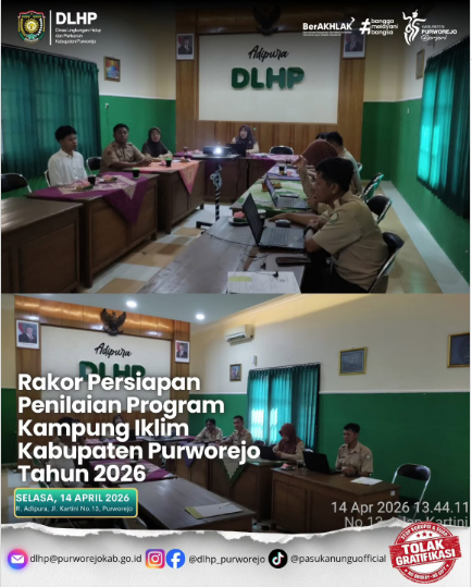 Rakor Persiapan Penilaian Kampung Iklim Kabupaten Purworejo Tahun 2026