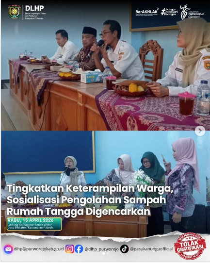 Sosialisasi Peningkatan Keterampilan Pengolahan Sampah Rumah Tangga