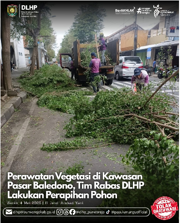 Perawatan Vegetasi di Kawasan Pasar Baledono
